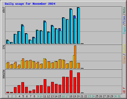 Daily usage for November 2024