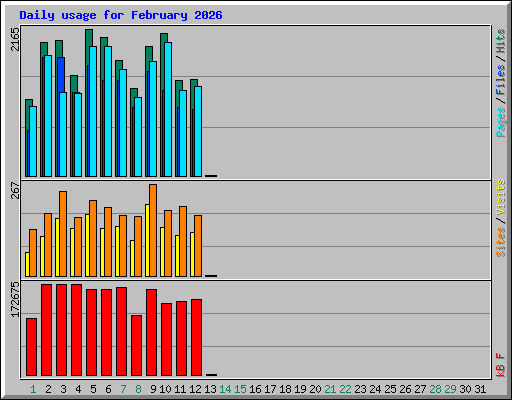 Daily usage for February 2026