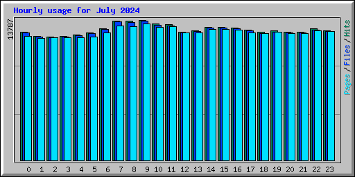 Hourly usage for July 2024