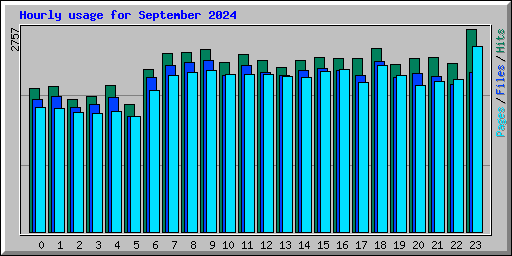 Hourly usage for September 2024