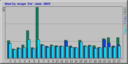 Hourly usage for June 2025