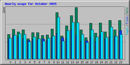 Hourly usage for October 2025