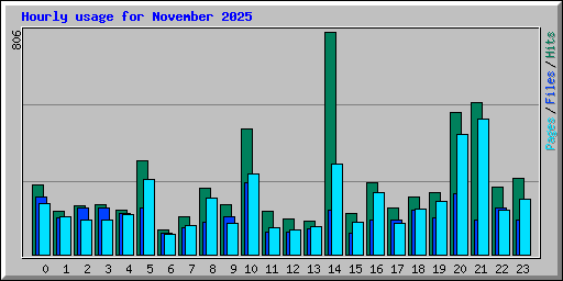 Hourly usage for November 2025